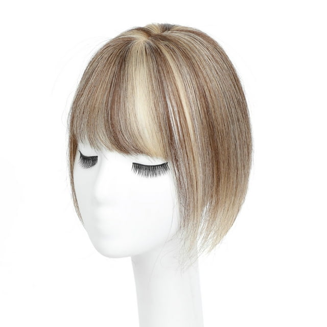Hair Toppers OLLAVO 360° 3D con flequillo con clip para cabello humano real para mujer