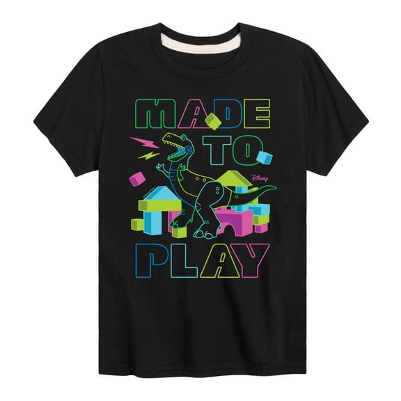 Toy Story - Rex Made To Play - Toddler & Youth Short Sleeve Graphic T-Shirt