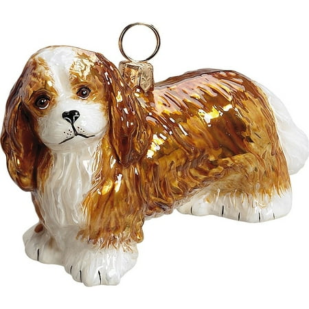 Cavalier King Charles Spaniel Blenheim Dog Polish Blown Glass Cavalier King Charles Spaniel Blenheim Dog Polish Blown Glass Christmas Ornament - Cavalier King Charles Spaniel Blenheim Dog Polish Blown Glass
