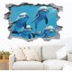 thumbnail image 4 of Pegatinas de pared 3D de delfines con temática marina, vinilo adhesivo para pared, decoración artística de animales., 4 of 9