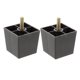 thumbnail image 5 of IDEANATEGRATE 6Ud Patas Extensoras De Altura Para Muebles Con Base De Plástico Negro Y Rosca M8 Duradera, 5 of 8