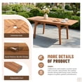 thumbnail image 3 of JOIVI 7-Piece Outdoor Dining Set, Patio Dining Set for 4-6 People with 55"-71" Expandable Table and Rattan Chairs, Wicker Dining Furniture for Deck, Backyard (Straight-line Back Chair), 3 of 8