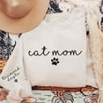 thumbnail image 2 of Custom Cat Mom Embroidered Sweatshirt, Personalized Cat Mom Crewneck Sweatshirt for Women, Cat Mama Shirt Gifts (Cotton, SS213) (Black, 3XL), 2 of 7