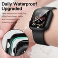 thumbnail image 3 of JETech Waterproof Case with Screen Protector for Apple Watch Series 10 46mm, Built-in Tempered Glass Film Hard PC Bumper Full Protective Cover, 2 Pack (Black), 3 of 6