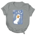 thumbnail image 4 of NAMTYQX Tshirts Shirts for Women Muster Crew Neck Stylish Soft Short Sleeve Loose Stretchy Oversize Graphic Cute Shirts for Women Gray Size S, 4 of 5
