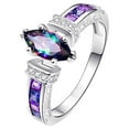 thumbnail image 2 of Fashion 925 Silver Jewelry Mystic Topaz Women Wedding Engagement Ring Size 6-10, 2 of 2
