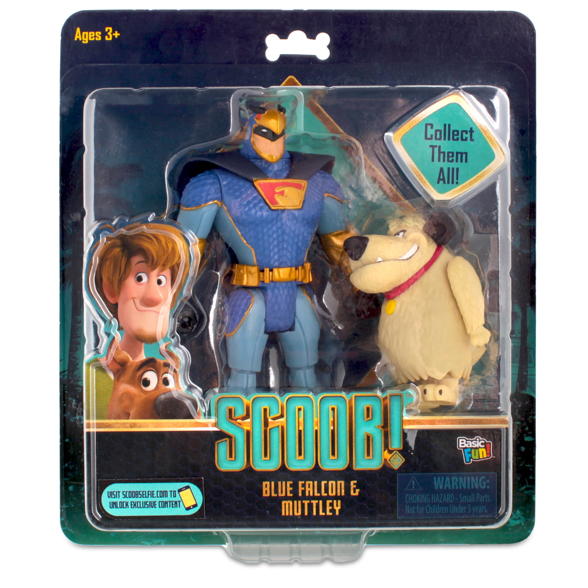 5 in environ 12.70 cm 2 Action Figure Twin Pack-Bleu Falcon & Dynomutt Scooby-Doo-Scooby