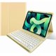 thumbnail image 2 of iPad 10th Generation 2022 Keyboard Case with Mouse Cute Round Keys Detachable Bluetooth Keyboard Slim Smart Cover with Pencil Holder (Yellow), 2 of 4