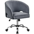 thumbnail image 3 of Yaheetech Tufted Barrel Office Chair,Dark Gray, 3 of 7