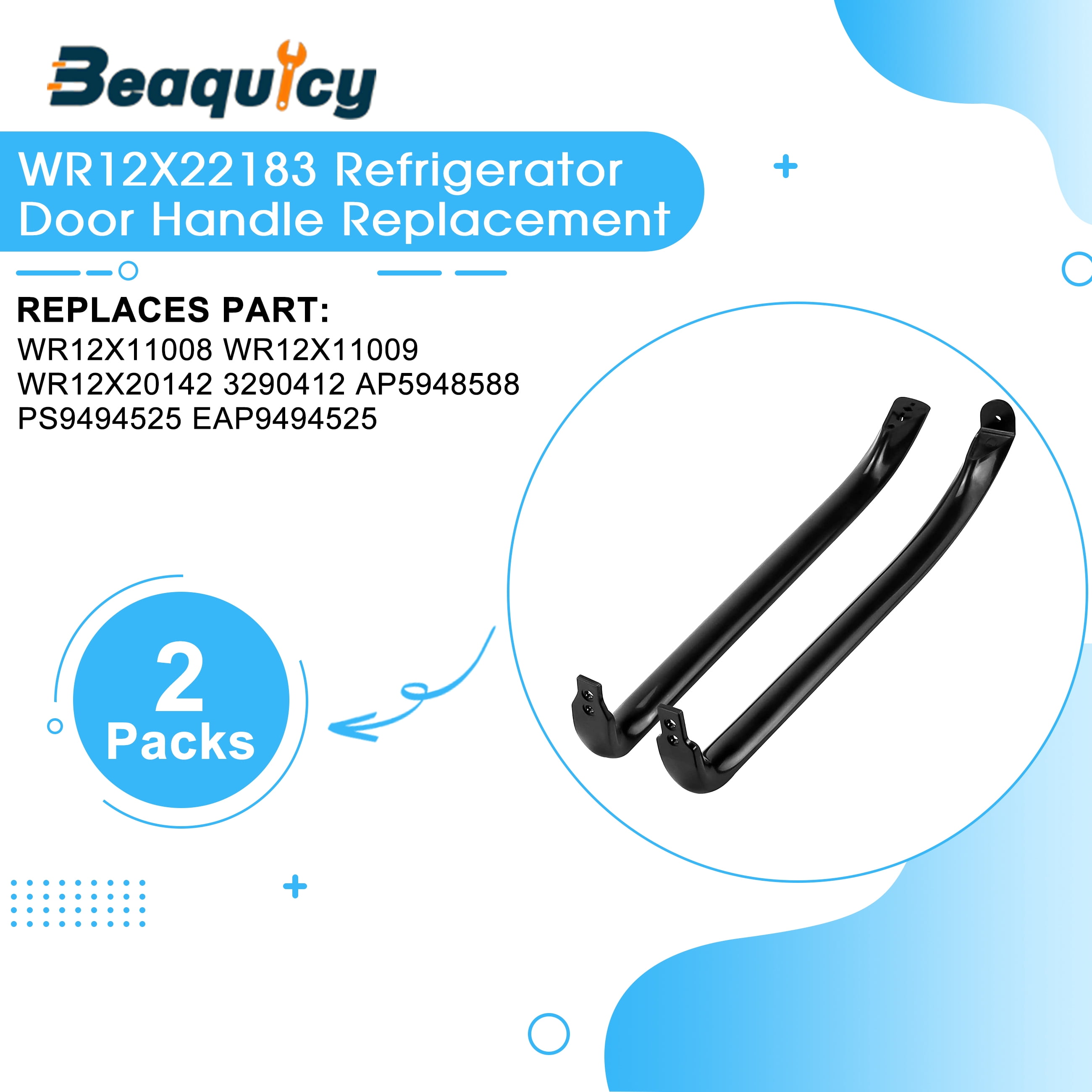 Beaquicy Refrigerator Door Handle for GE WR12X11008 Replacement