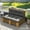 Black and Dark Gray, variant on Outsunny 2 Seater Pallet Cushions Outdoor 3.9 in. Thick Replacement Cushions with Tufted Design for Garden, Patio, Light Gray and Dark Gray