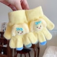 thumbnail image 2 of vdgthytj Little Kids Gloves Boys Girls Touch Screen Bowknot Cute Doll Winter Cold Weather Casual Handwear(One Size,Yellow), 2 of 4