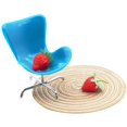 thumbnail image 3 of 1:6 Doll House Miniature Plastic Chair DIY Simulation Arm Swivel Chair (green) 2 Pcs, 3 of 5