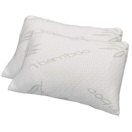 Rio Home Fashions 2 Pack Cooling Bamboo Charcoal Memory Foam