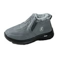 thumbnail image 5 of Roment Winter Boots for Women Seniors Lightweight Comfortable Fleece Lined Warm Slip on Snow Ankle Booties for Work Walking Nursing Outdoor Activities Grey Size 9, 5 of 6