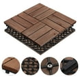 thumbnail image 5 of Alden Design 12” x 12” Interlocking Wood Flooring Tiles for Deck, Pack of 27, Brown, 5 of 11