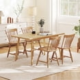 thumbnail image 5 of Costway Windsor Dining Chairs Set of 2 with Turned Legs Curved Spindle Back for Living Room Natural, 5 of 9