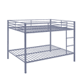 thumbnail image 6 of Aukfa Metal Bunk Bed Full over Full, High Guardrail and Metal Slats, Space-Saving Bed Frame for Kids Teens, Gray, 6 of 8