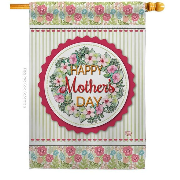 Ornament Collection H192057-BO Sweet Mothers Day Family Mother 28 x 40 in. Double-Sided Decorative Vertical House Flags for Decoration Banner Garden Yard Gift