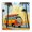 Retro Beach Van Palm, variant on Stupell Industries Tropical Road Trip Beach Van Black Floating Frame Canvas Art, 18 x 18, by John Jaster