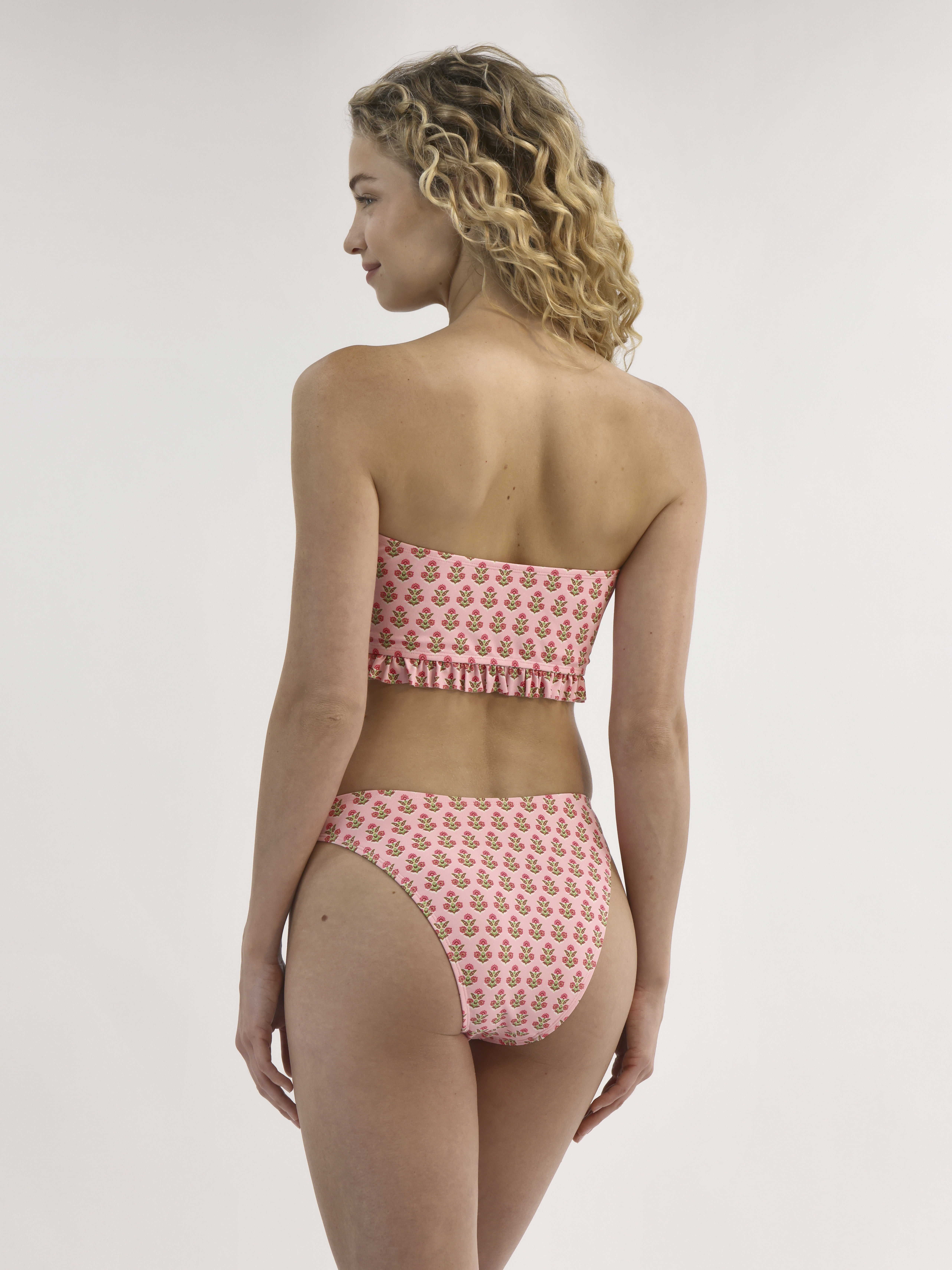 No Boundaries Smocked Bandeau Bikini Top for Women Sizes XXS-XXL