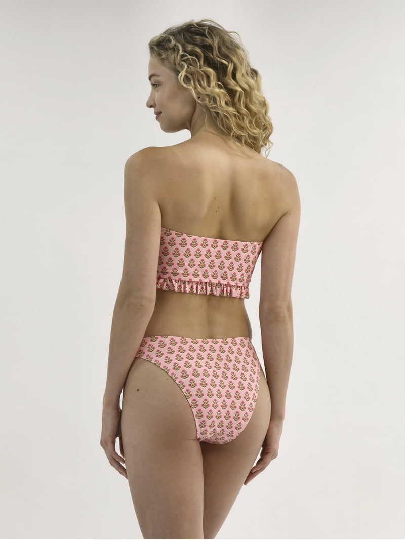 トップス 5351 POUR LES FEMMES border cut sew No Boundaries Smocked Bandeau Bikini Top for Women Sizes XXS-XXL