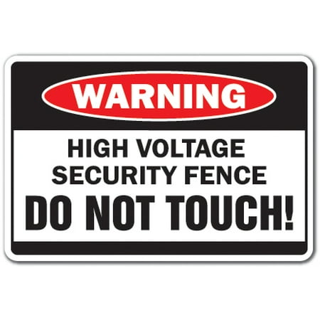 HIGH VOLTAGE SECURITY FENCE DO NOT TOUCH Warning Decal electricity