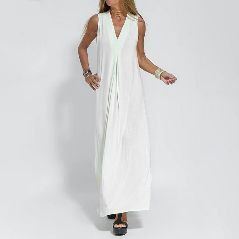 Cotton Maxi Plus Size White Summer Maxi Dress New Arrival Cosy Loose Summer  Dress Soft Cotton