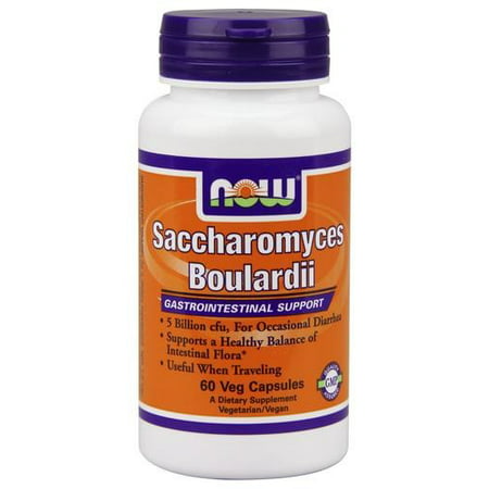 NOW Foods Probiotiques Saccharomyces boulardii 5 milliards UFC - 60 capsules végétariennes