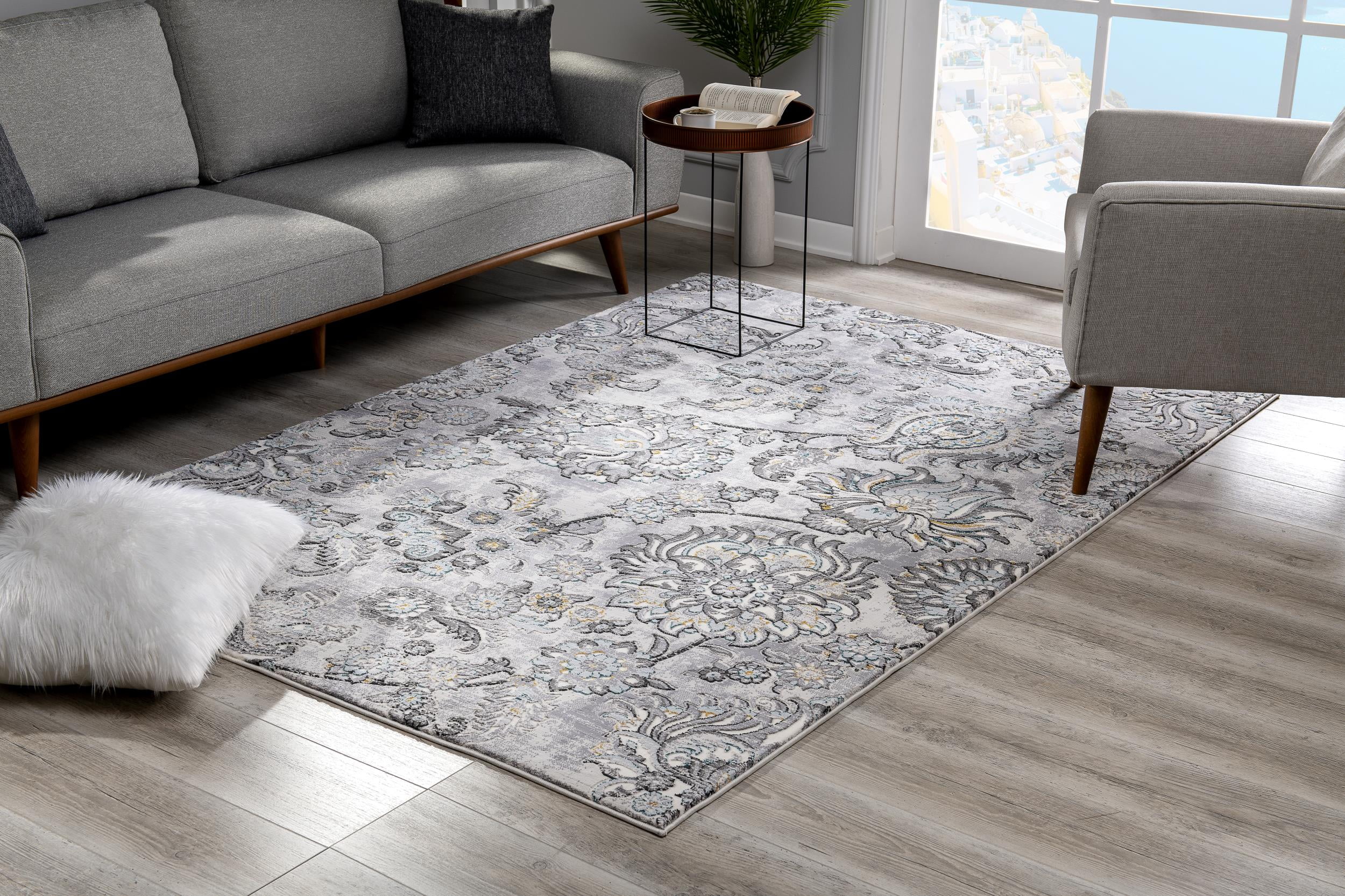 Rug Branch Oasis Collection Modern Floral Area Rug