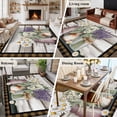 thumbnail image 6 of Spring Floral Area Rugs Collection 5'x7', Pastoral Bottle Flowers Wood Brown Plaid Non Slip Indoor Rectangle Throw Runner Rug Floor Mat Carpet for Living Room Dining Table Bedroom Nursery, 6 of 9