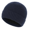 thumbnail image 2 of ZNQHFRE Men Women Thick Fleece‑Lined Ear Protective Winter Hat, Solid Color Cold‑Proof Pile Beanie Cap For Cycling Outdoor, 2 of 2