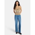 thumbnail image 2 of Social Edition Women's El Dorado Cotton Graphic Halter Tee, Sizes XXS-XXL, 2 of 5