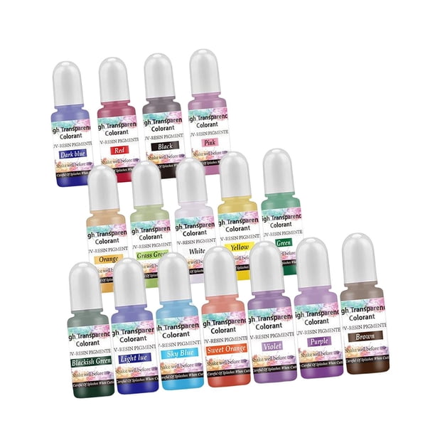 12 Pigmentos Resina Epoxi Líquidos - Base Agua, 10 Ml Cada Uno, Para Yeso, Cemento, Manualidades DIY, Colores Vibrantes