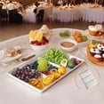 thumbnail image 5 of Multi-Piece Divided Serving Tray Set, 15"x10" White Reusable Plastic Platters for Veggies, Snacks, Fruits, Cookies  Desserts, Compartment Food Trays for Kitchen, Parties  Family Meals, 5 of 13