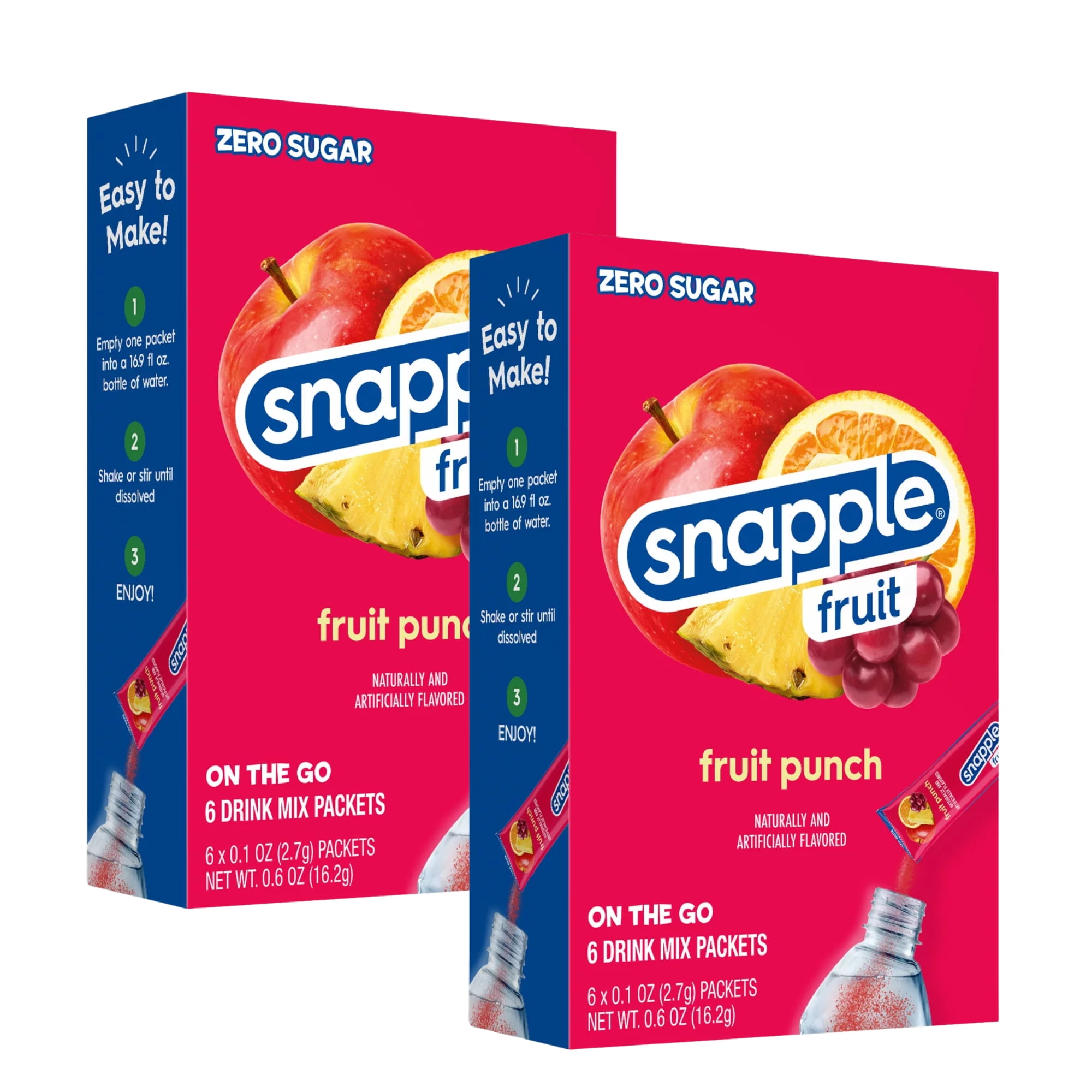 Snapple Fruit Powdered Drink Mix Fruit Punch Flavor Powder Beverages