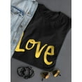 thumbnail image 3 of Love Caption T-Shirt Women -Image by Shutterstock, Female Small, 3 of 4