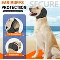 thumbnail image 4 of Dog Head Wrap - Quiet Ears for Anxiety, Waterproof Dog Calming Hood, No Shake Ear Cover Snoods for Thunder, Lightning, Fireworks, Vet Visits, Grooming, Polyester and SBR Diving Fabric, 4 of 7