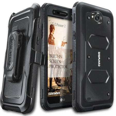 LG X Power 2 / X Charge / Fiesta LTE / K10 Power Case, COVRWARE [Aegis Series] w/ Built-in [Screen Protector] Heavy Duty Full-Body Rugged Holster Armor Case [Belt Swivel Clip][Kickstand],