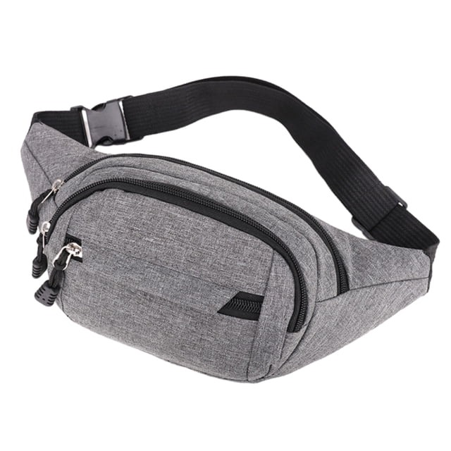 Bolso de pecho diagonal, sencillo, informal, para cajero, multifunción, para teléfono móvil, color gris