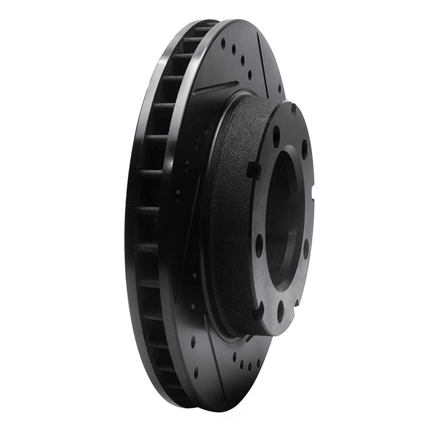 Dynamic Friction Company 633-40057R DFC Brake Rotor - Drilled And Slotted - Black