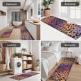 thumbnail image 5 of Purple and Orange Of Leopard Print Kitchen Rugs Sets Of 3,Kitchen Runner Rugs Non Skid Washable,Decorative Kitchen Floor Mats for Kitchen,Sink,Laundry,17"x30"+ 17"x47" + 17"x59", 5 of 6