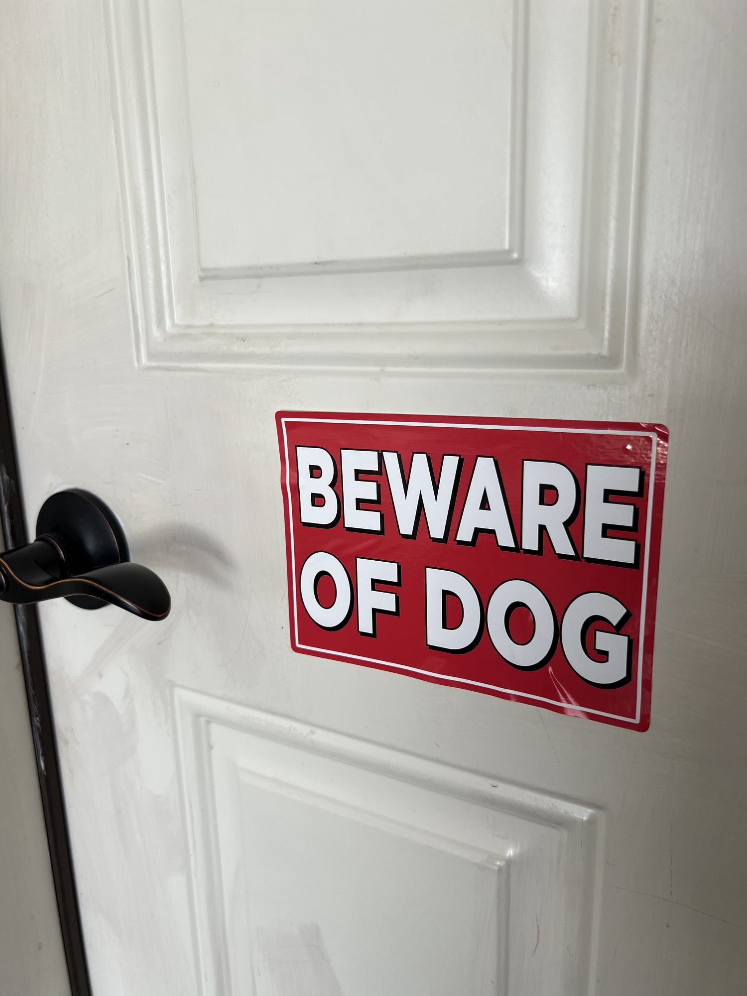 Sunburst Systems 5272 Beware of Dog Sign 5" x 8.5", Vinyl Decal, easy install just peel and stick