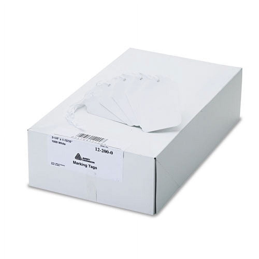 Medium-Weight White Marking Tags, 3 1/4 X 1 15/16, 1,000/box | Bundle of 5 Boxes