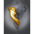 thumbnail image 1 of Abstract Steel Wire Metal Figure Statue Sculpture Canvas Painting Couple Hanging Painting High Definition Jet Printing Painting Core, 1 of 5