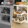 thumbnail image 3 of Pull Out Cabinet Organizer Fixed With Adhesive Film, Heavy Duty Slide Out Drawers for Kitchen Cabinets, Roll Out Shelf Rack for Home Bathroom Pantry Base Organization, 3 of 7