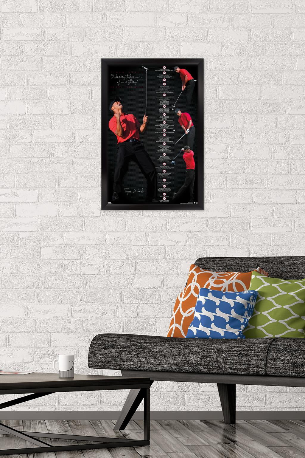 Tiger Woods - Timeline Wall Poster, 14.725" x 22.375" Framed