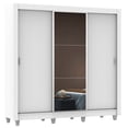 thumbnail image 2 of Ropero Closet Madesa Mônaco 3 Puertas Espejo con Pies Blanco, 2 of 5