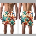 thumbnail image 3 of luoweisi Men's Beach Shorts Quick Dry Swim Trunks with Mesh Lining Starfish 2XL, 3 of 5