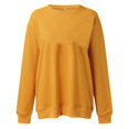 thumbnail image 4 of Oversized Sweatshirt For Women Crewneck Long Sleeve Fleece Lined Pullover Tops Fall Outfits Winter Clothes 2026 Loose Fit Pullover Tops Orange M, 4 of 5